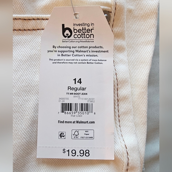 Time & Tru Boot Cut Jeans Size 14 - Picture 9 of 10